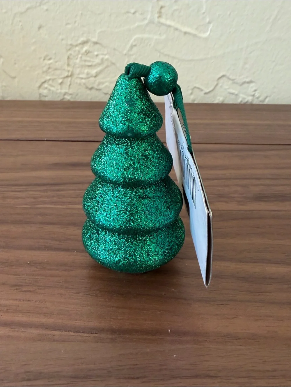 Holiday Style Green Glitter Christmas Tree Ornament New with Tag